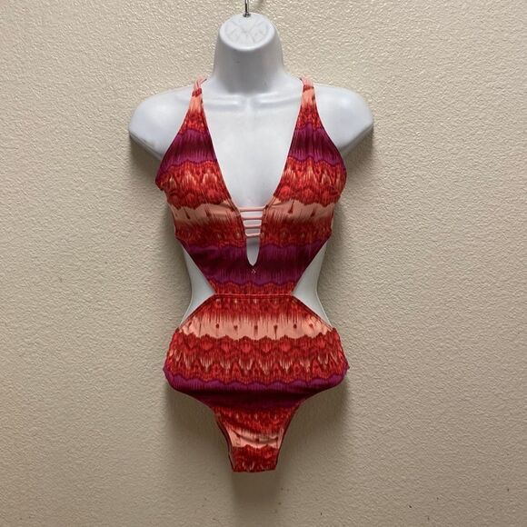 Abercrombie & Fitch Plunge V One Piece Swimsuit Small - Picture 1 of 4